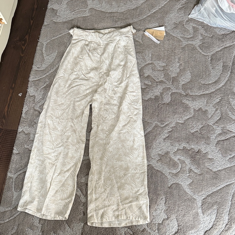 Wide Leg Cream Pants